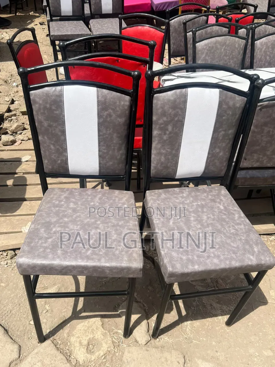 Grey White Restraunt Chairs