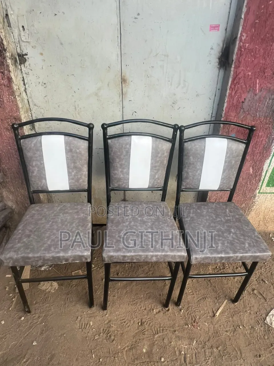 Grey White Restraunt Chairs
