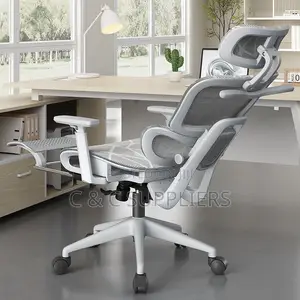 Manager White Mesh Ergonomic Chair.