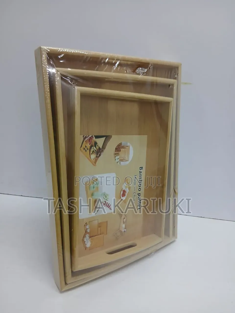* 3 in 1 Bamboo Serving Tray 3 PCS