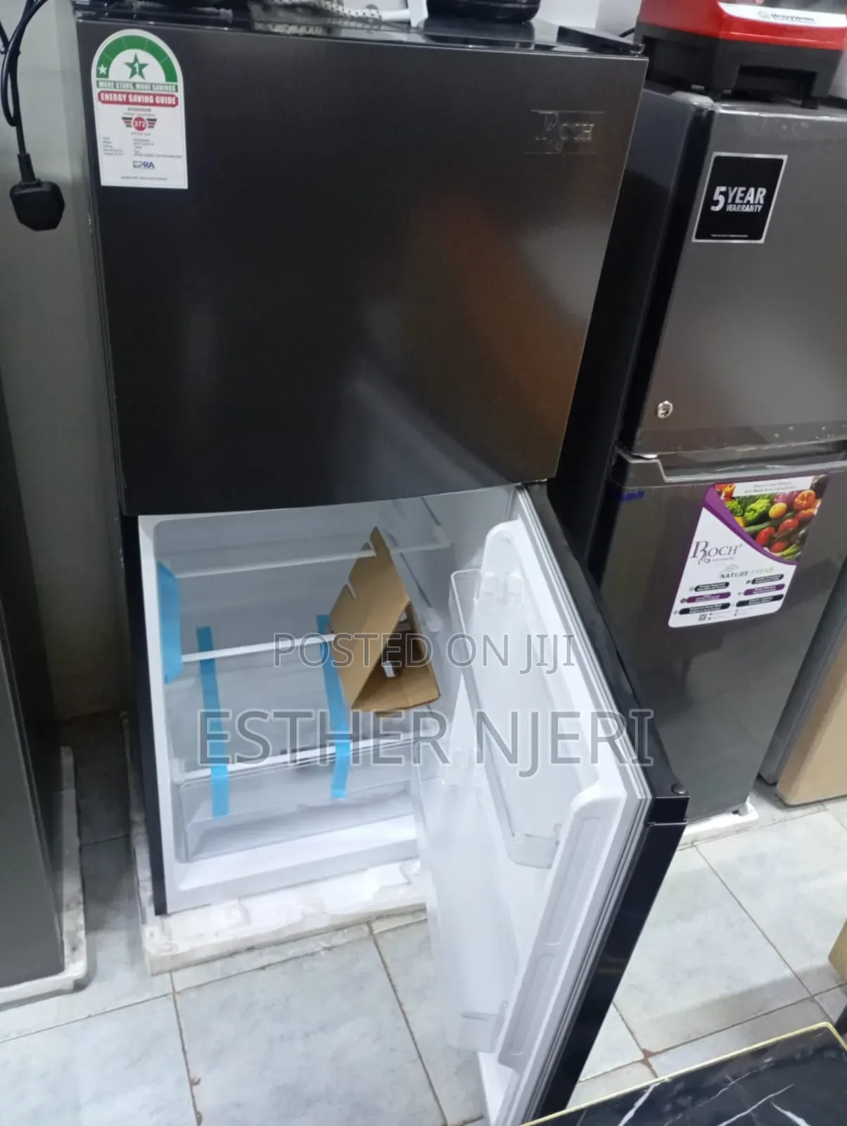 Elephant Gray Roch Double Doors Fridge