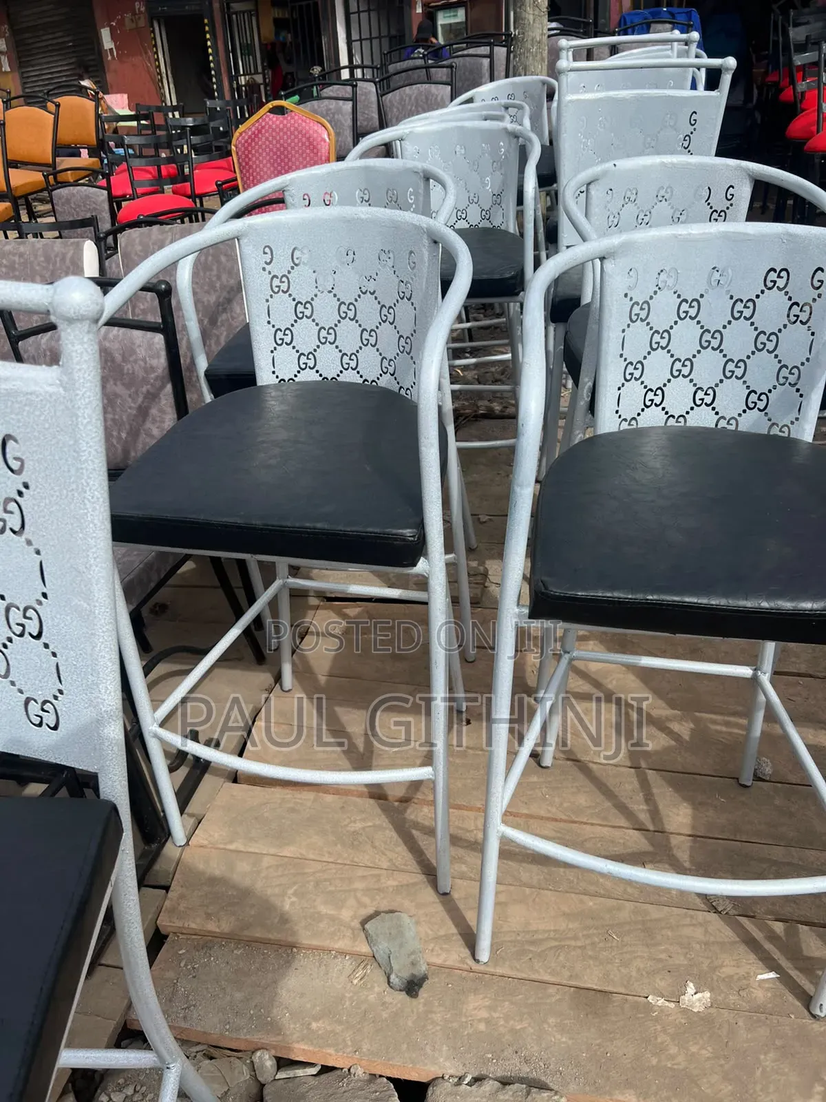 High Powdercoated Bar Chairs