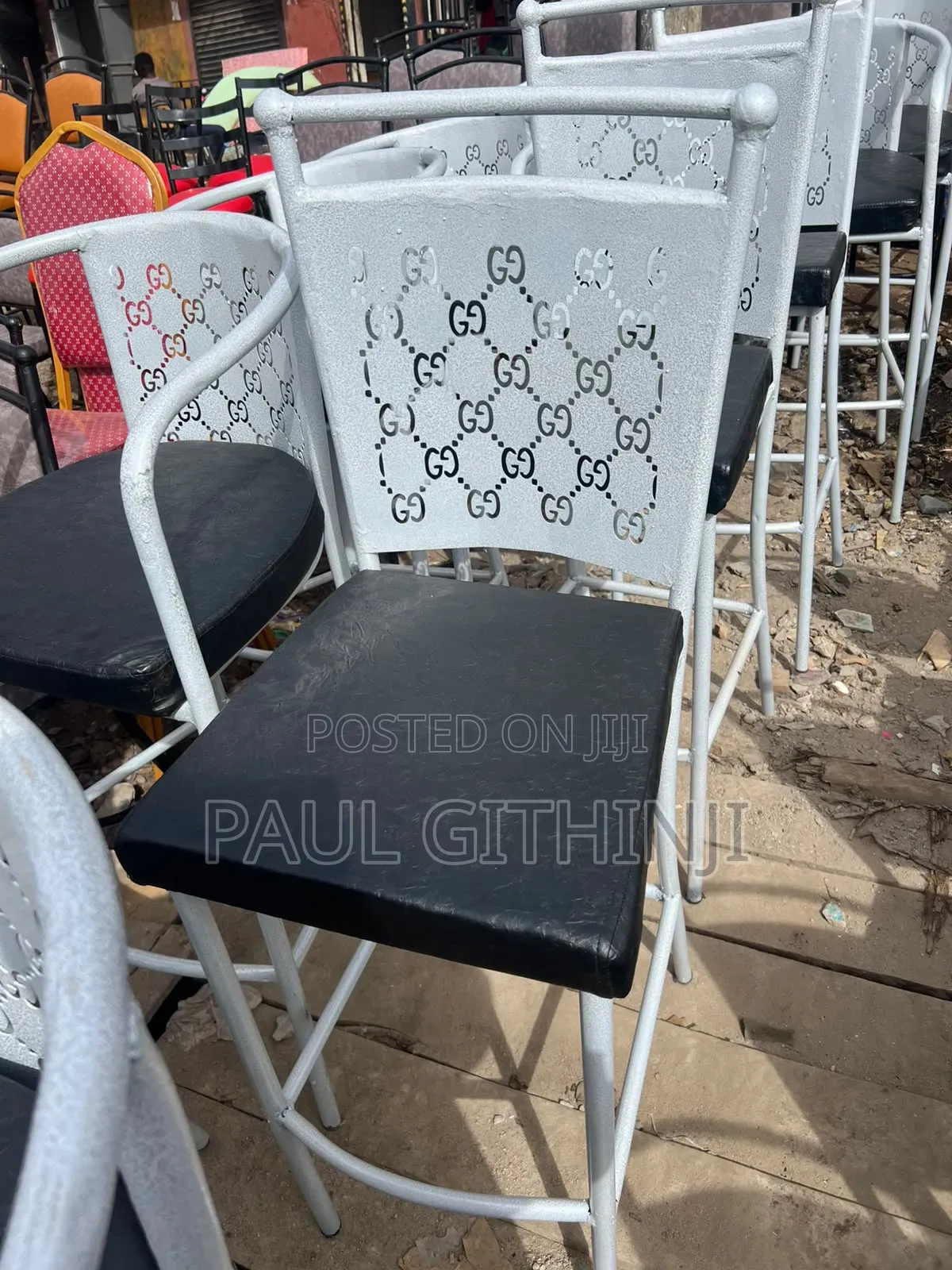 High Powdercoated Bar Chairs