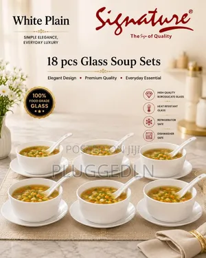 18 PCS Glass Soup Sets -- 4 Sets in Box