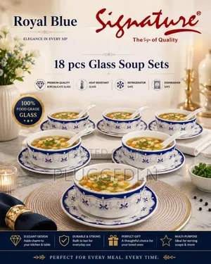 18 PCS Glass Soup Sets -- 4 Sets in Box