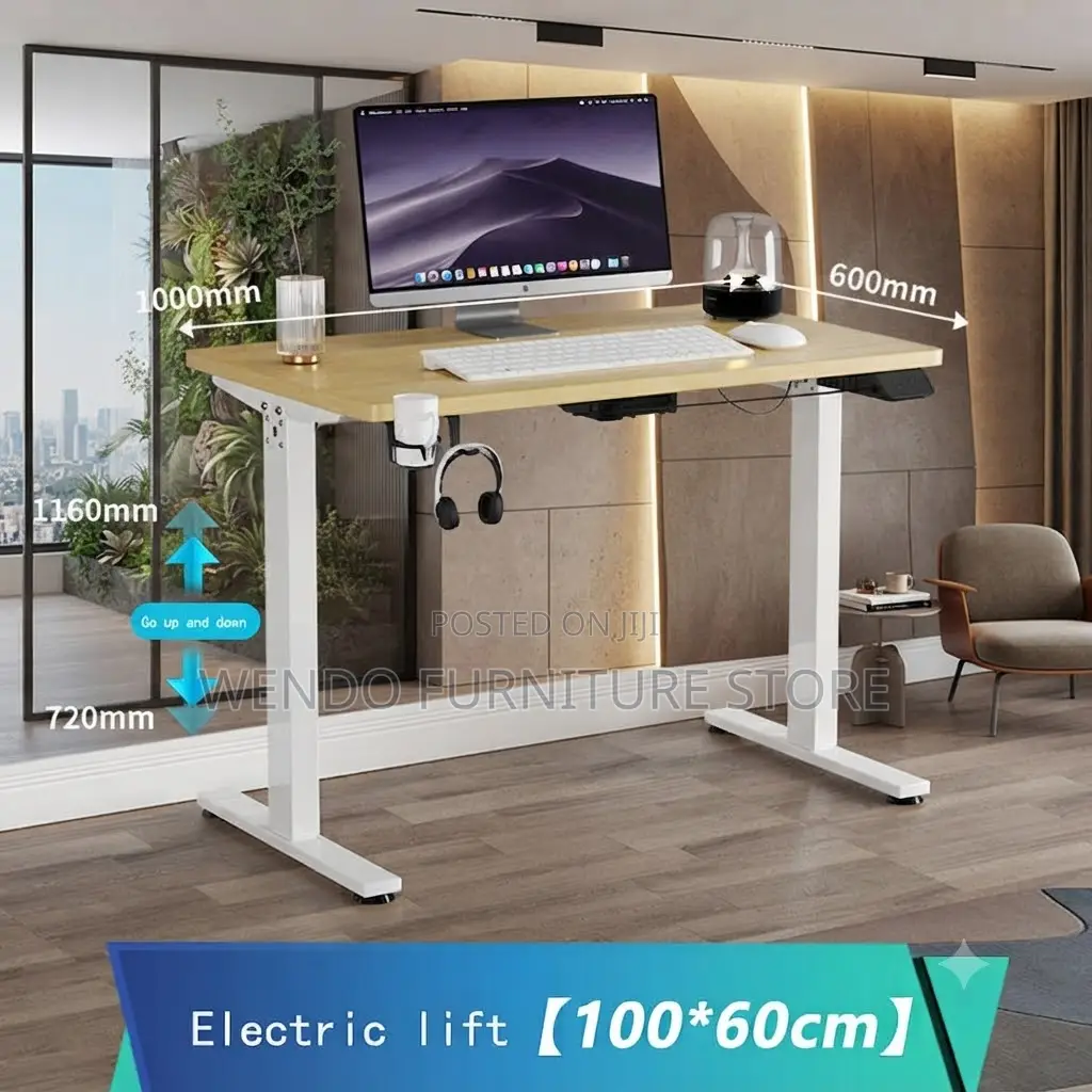 Office Desk; 1.6M Home Office Ergonomic Height Reclining Desk