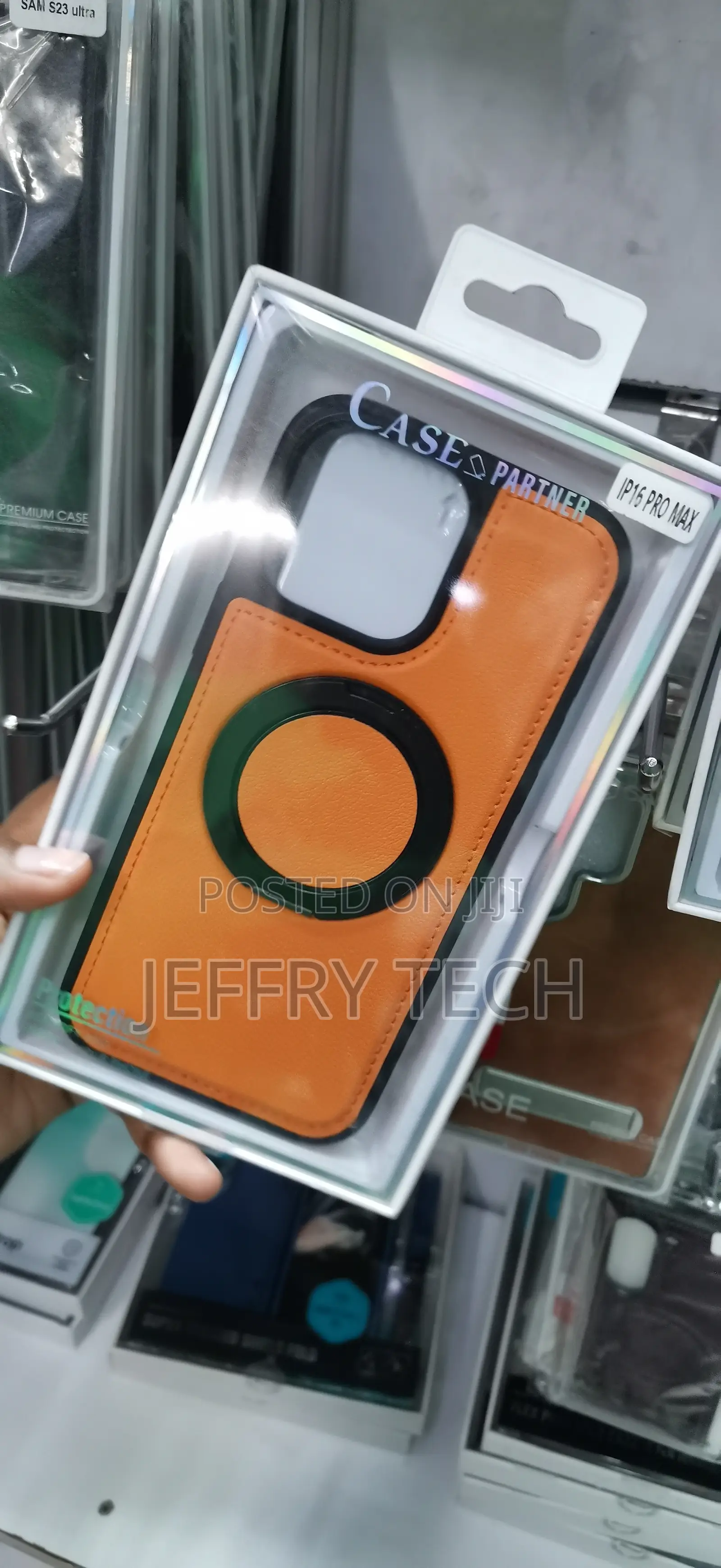 iPhone 16 Pro Max Case Partner Orange PU Leather Case