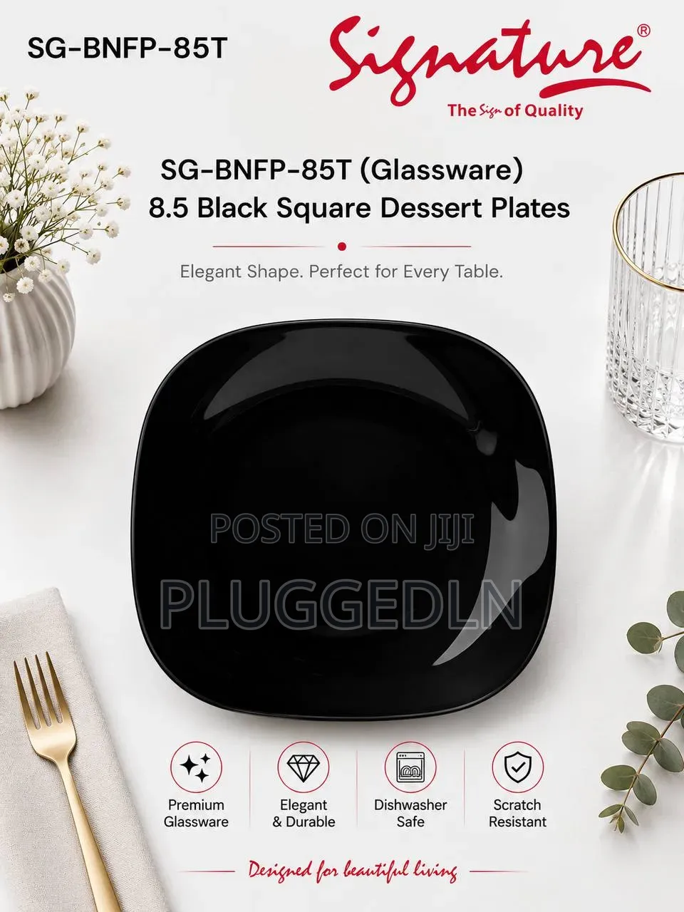 Square Side Plates 
48 PCS Per B Box