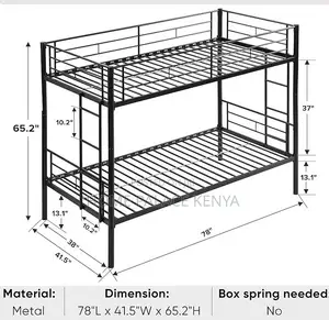 Metal Bed: Twin Over Twin Metal Bunk Bed