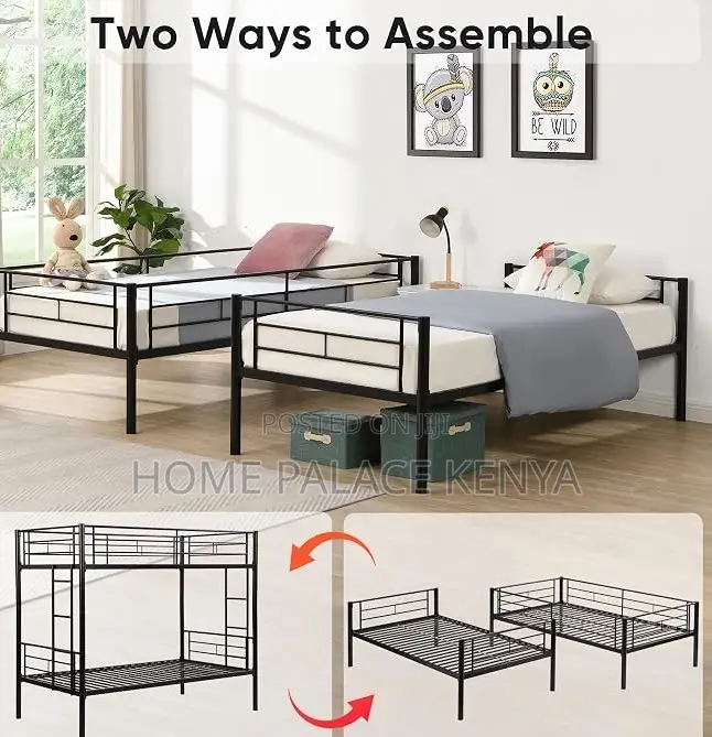 Metal Bed: Twin Over Twin Metal Bunk Bed