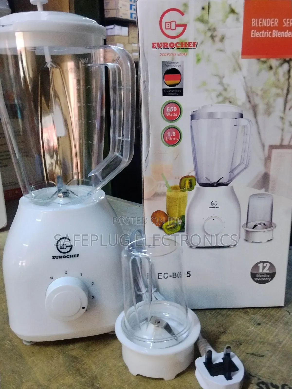 1.8L Heavy Duty Blender 650 Watts 4 Speed Control