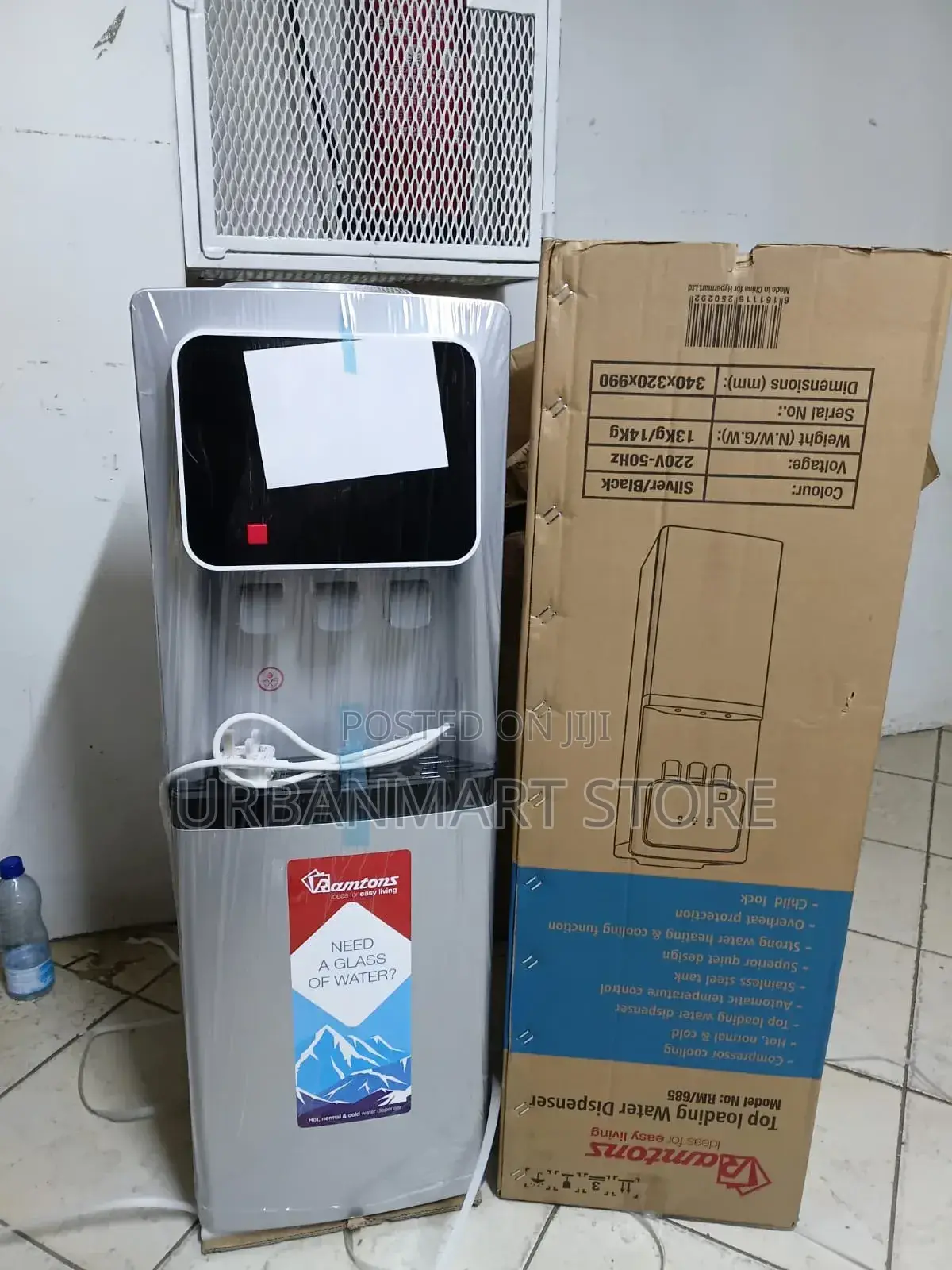 Ramtons RM/685 Water Dispenser With Compressor Cooling, Three Tap