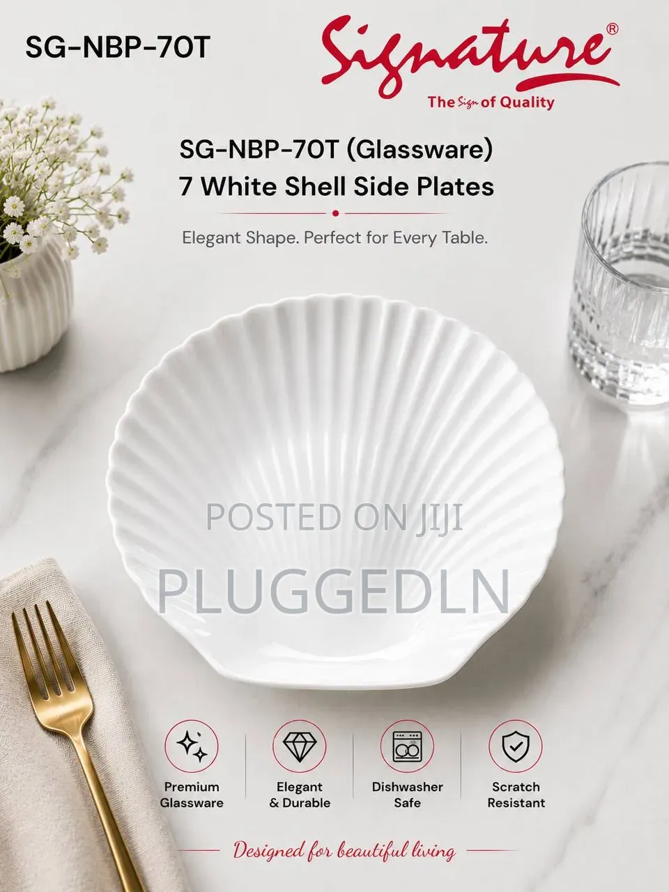 Square Dinner Plates/Shell Soup Plates