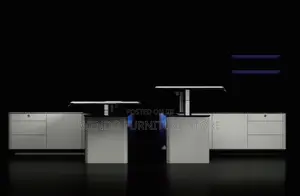 Office Desk; 2.4 Meter Executive Office Desk With White Front