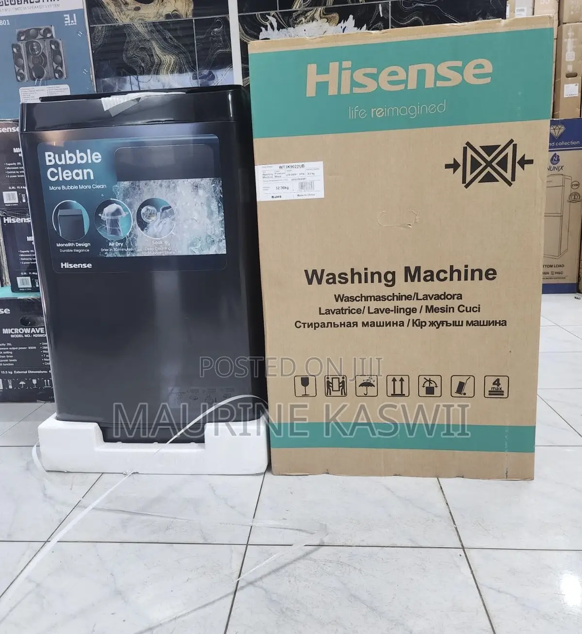 HISENSE Washing Machine Top Load 9kg Automatic
