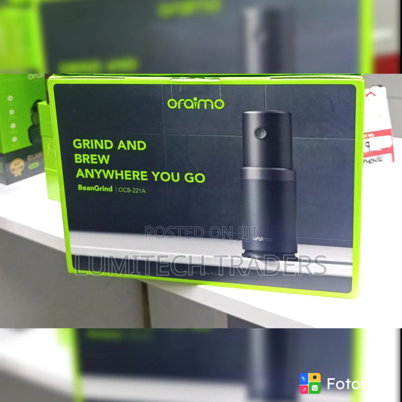 Oraimo BeanGrind 2 in 1 Portable 350ml Coffee Grinder