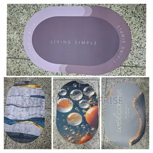 Big Size Oval 48*78cm* Bathroom/ Door Mats With Rubber Underside