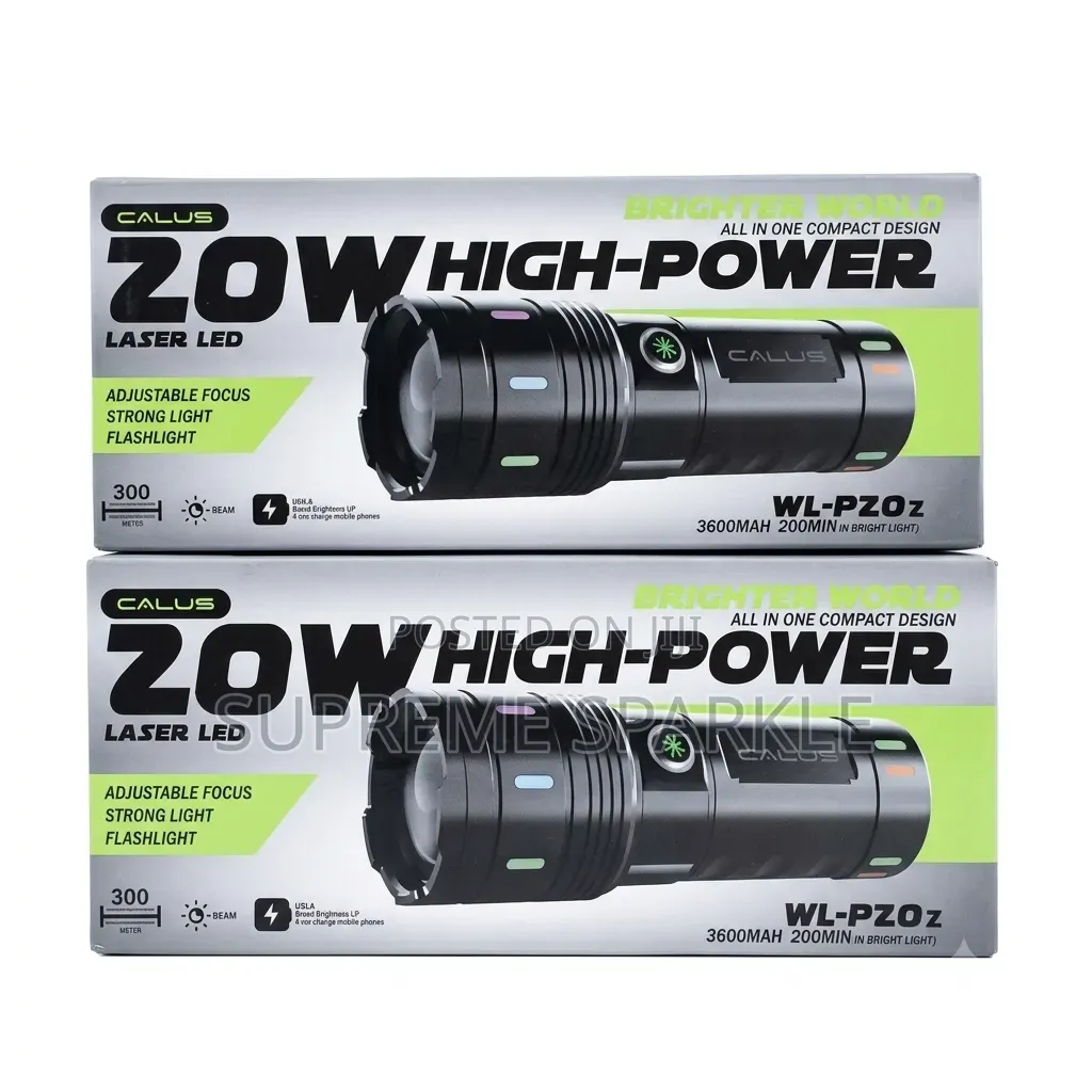 Calus 20W High-Power Laser LED Rechargeable Flashlight WL-PZ07