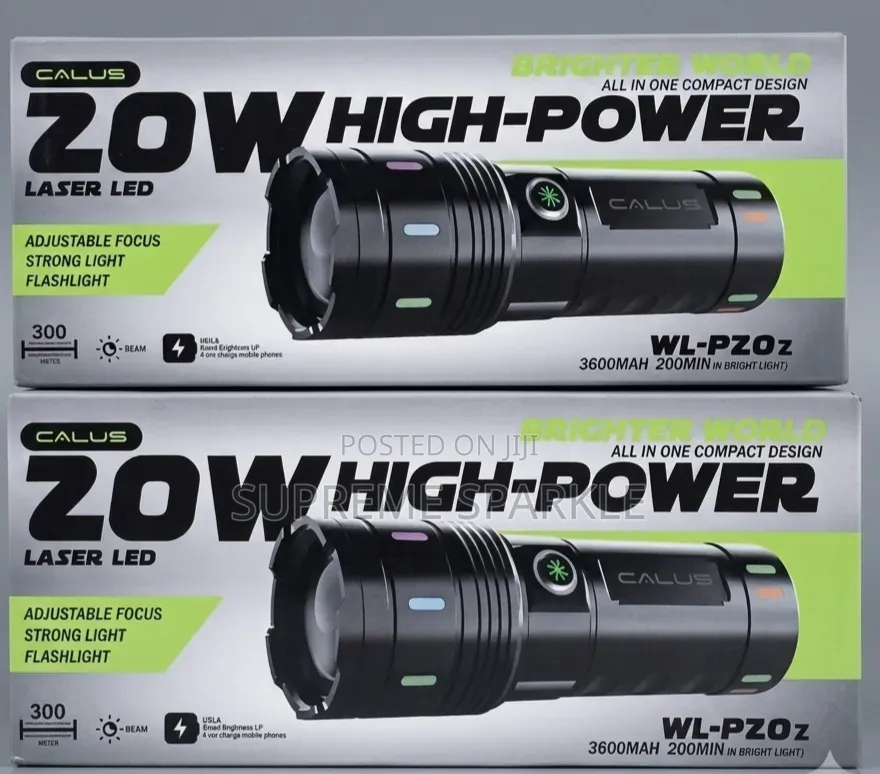 Calus 20W High-Power Laser LED Rechargeable Flashlight WL-PZ07