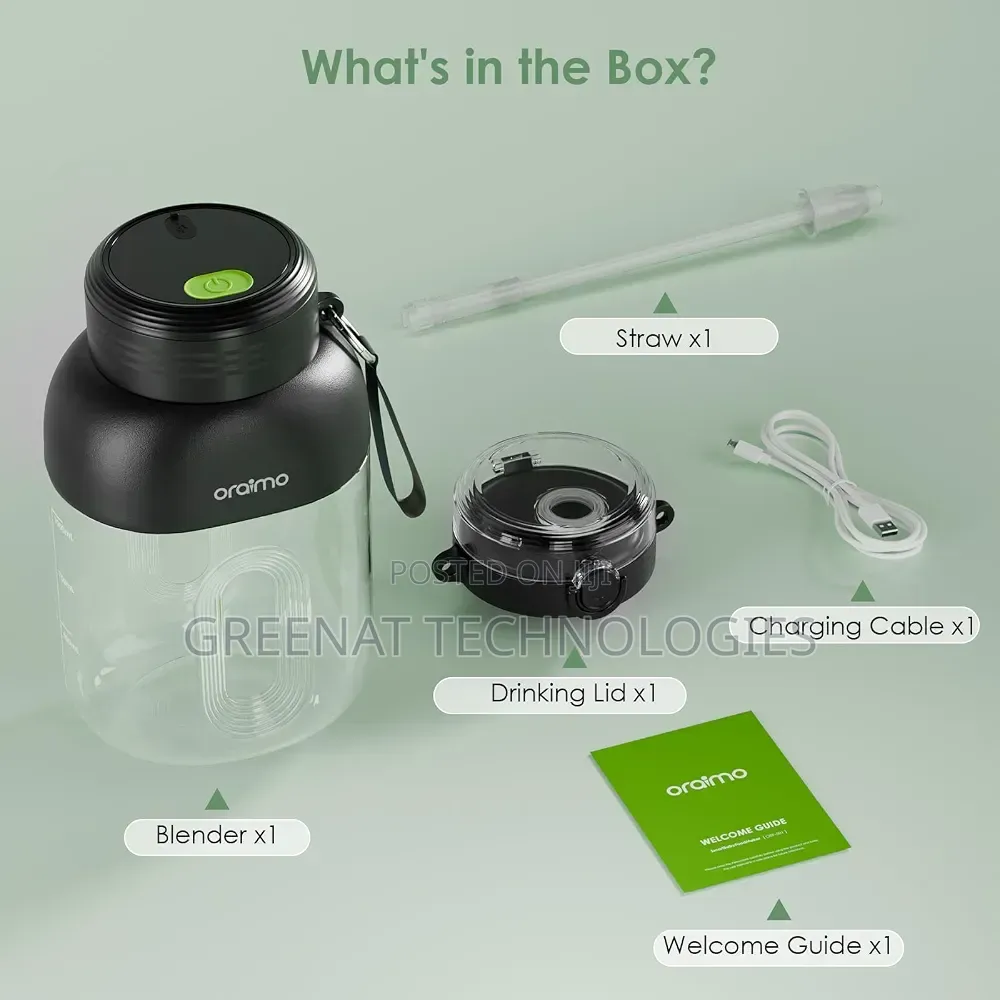 Oraimo Smart Blender Cup OMB-201A 1L Portable Juice Blender