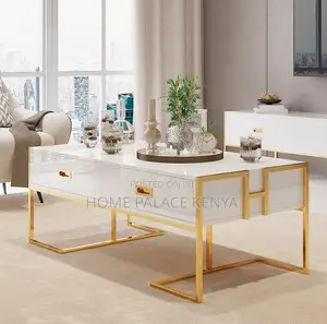Coffee Table: Nova Modern Luxury Gold Accent Coffee Table