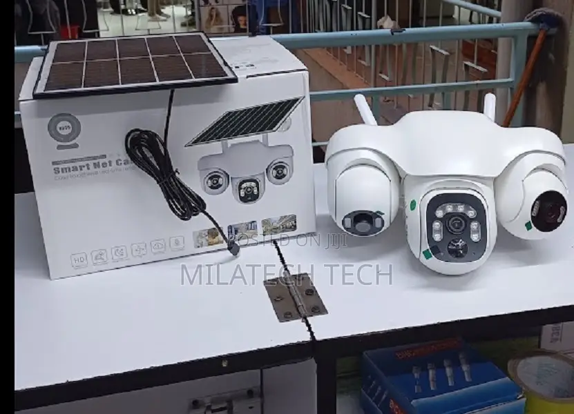 4G Solar Triple Lens CCTV Camera – 3 Lens PTZ AI Human Detection