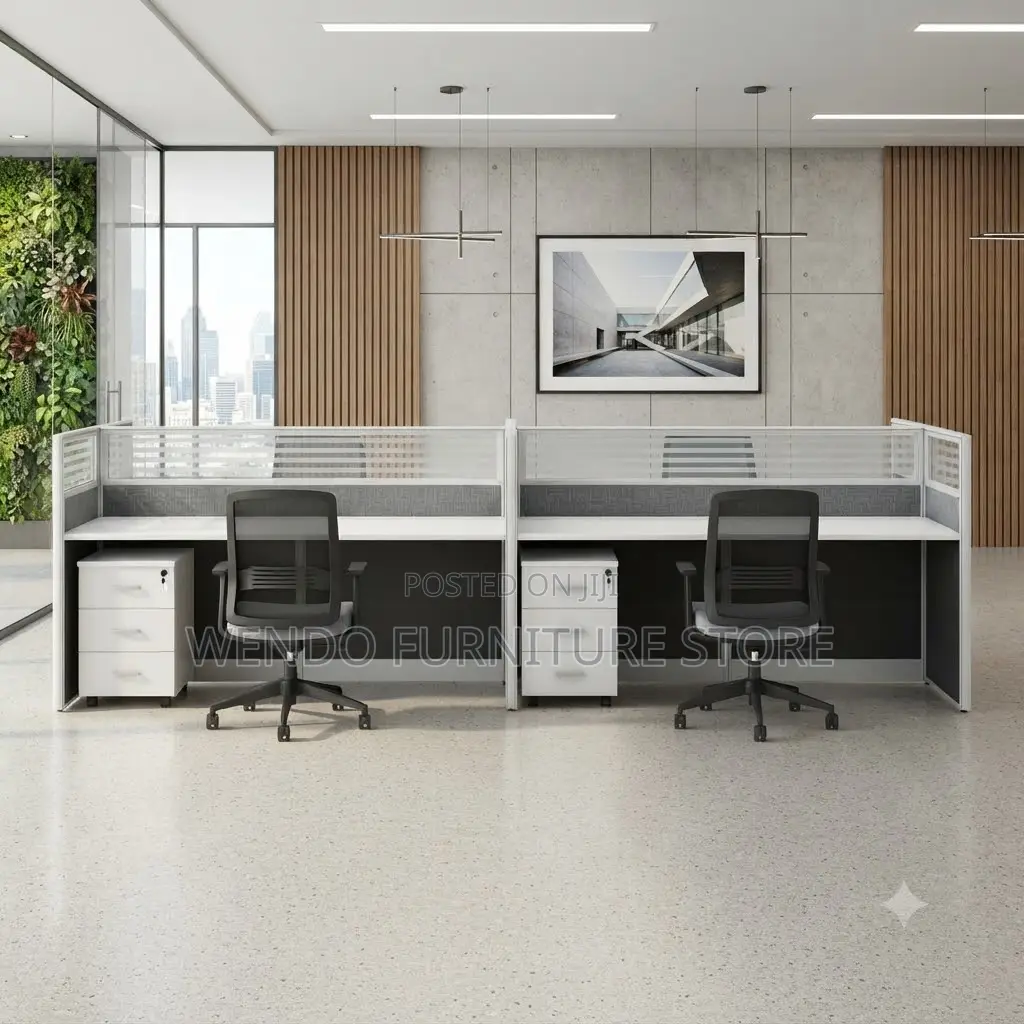 Office Workstation; Six Users Way Partitioned Office Space Workstation