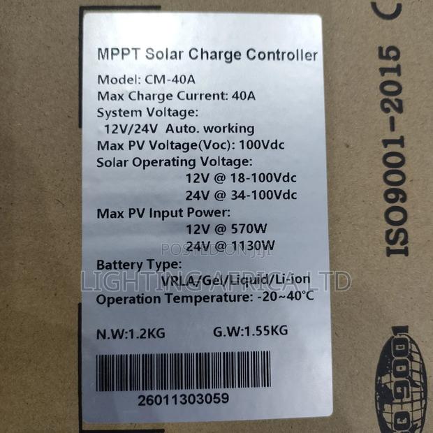 40A MPPT Solar Fast Charger Controller - thumbnail 2