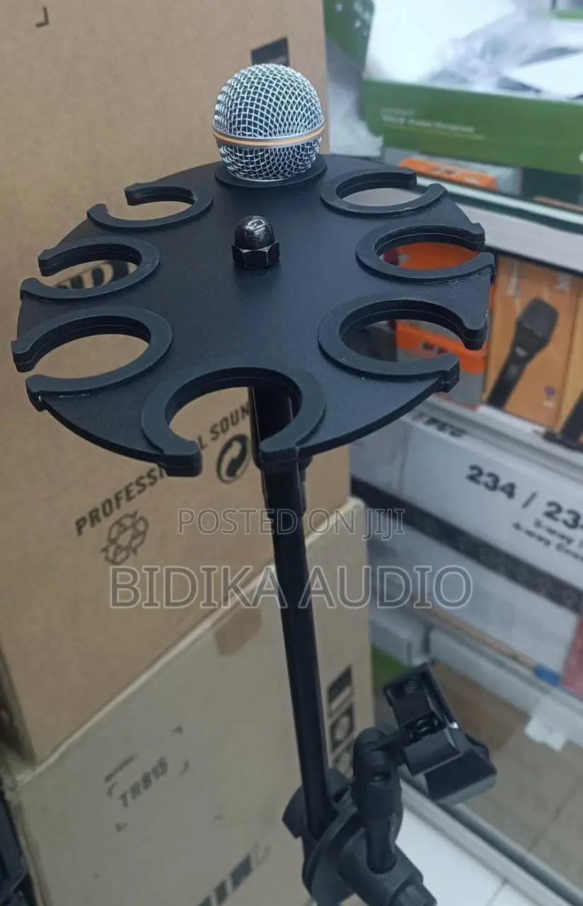 8-in-1 Multi-Microphone Stand Holder Tray