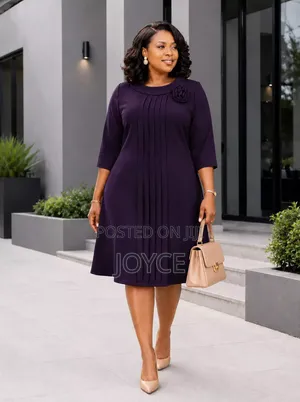 Shift Dress With a Falling Neck
