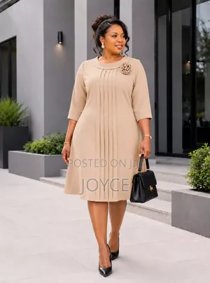 Shift Dress With a Falling Neck