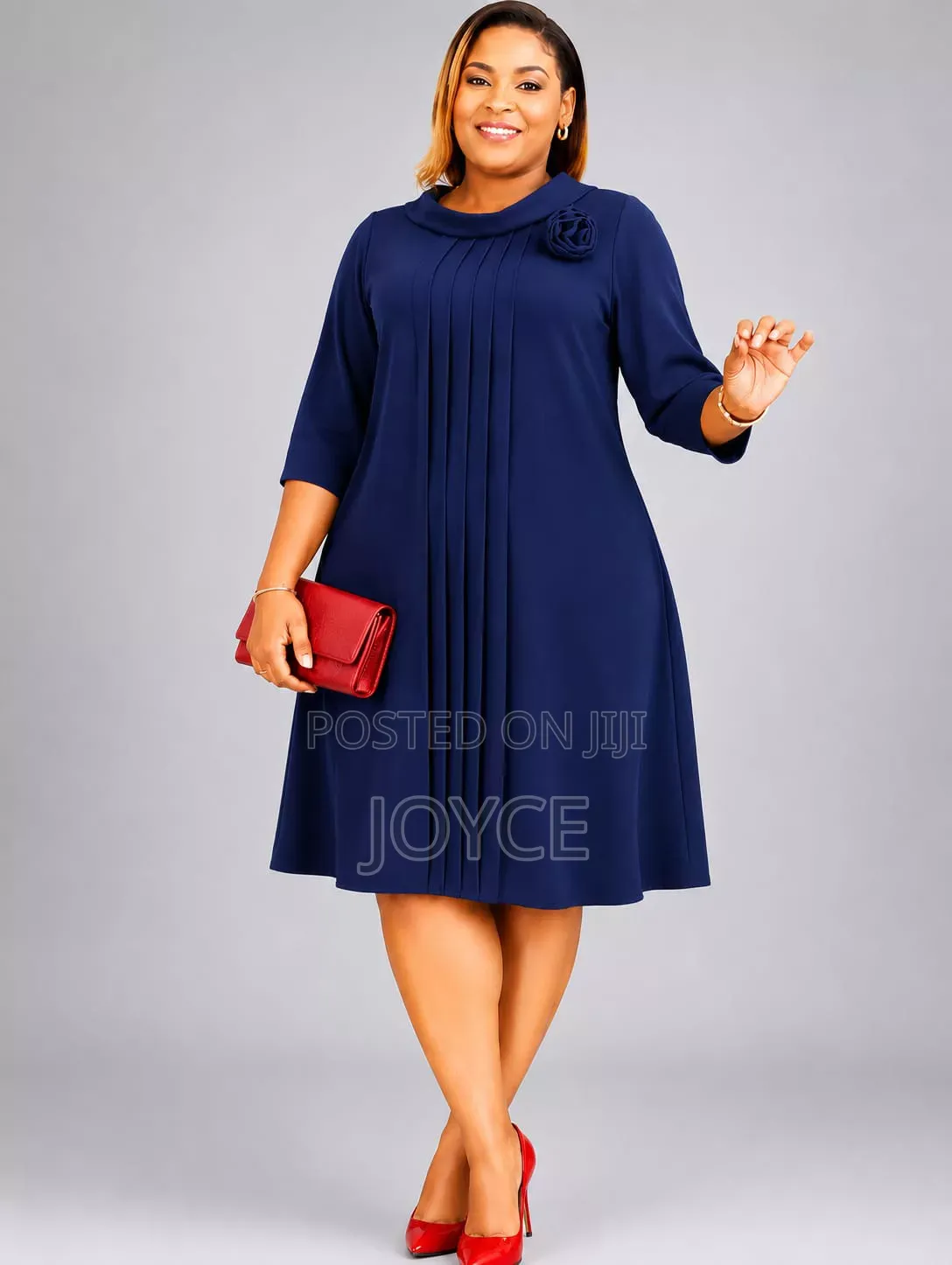 Shift Dress With a Falling Neck