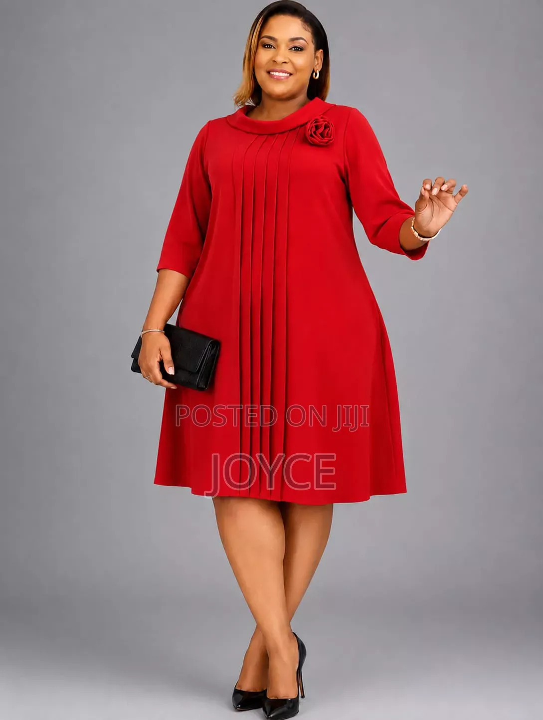 Shift Dress With a Falling Neck