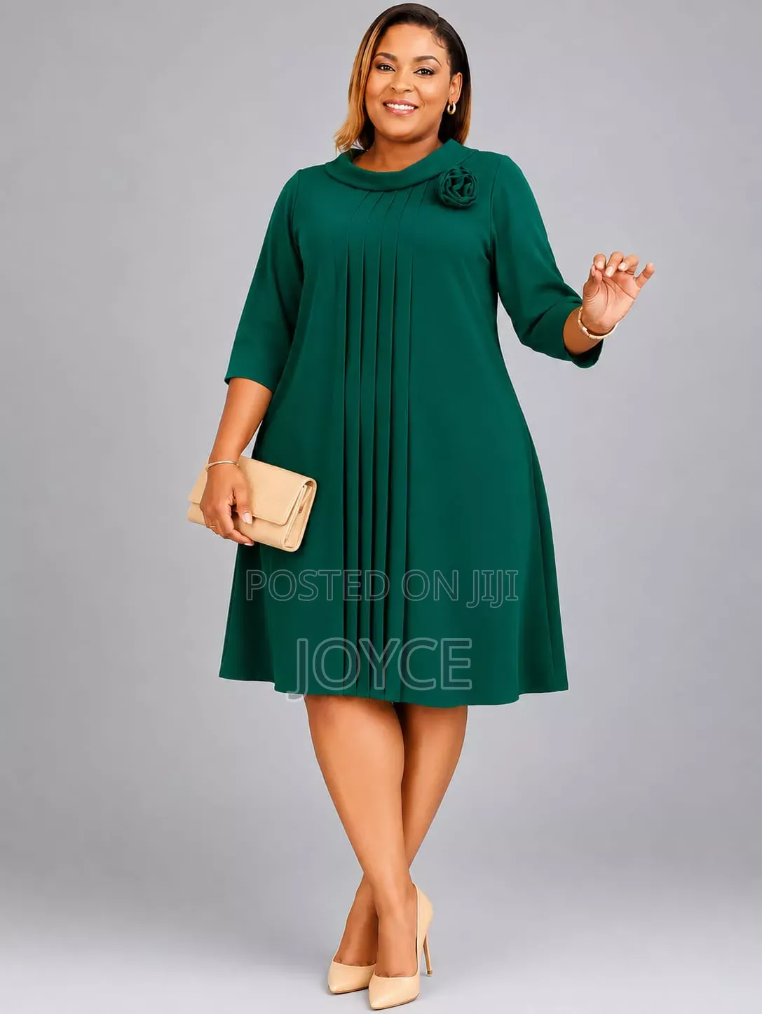 Shift Dress With a Falling Neck