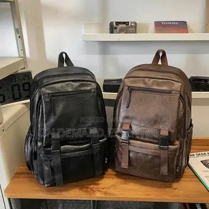 Pu Leather Laptop Backpack