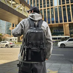 Pu Leather Laptop Backpack