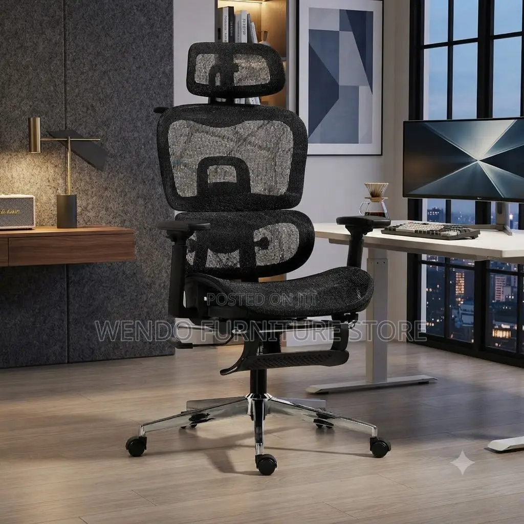 Office Chairs; Headrest Executive Orthopedic Chair With Footrest