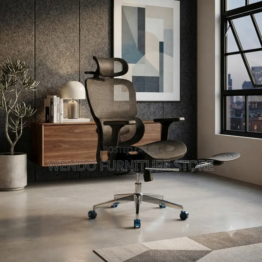Office Chairs; Headrest Executive Orthopedic Chair With Footrest