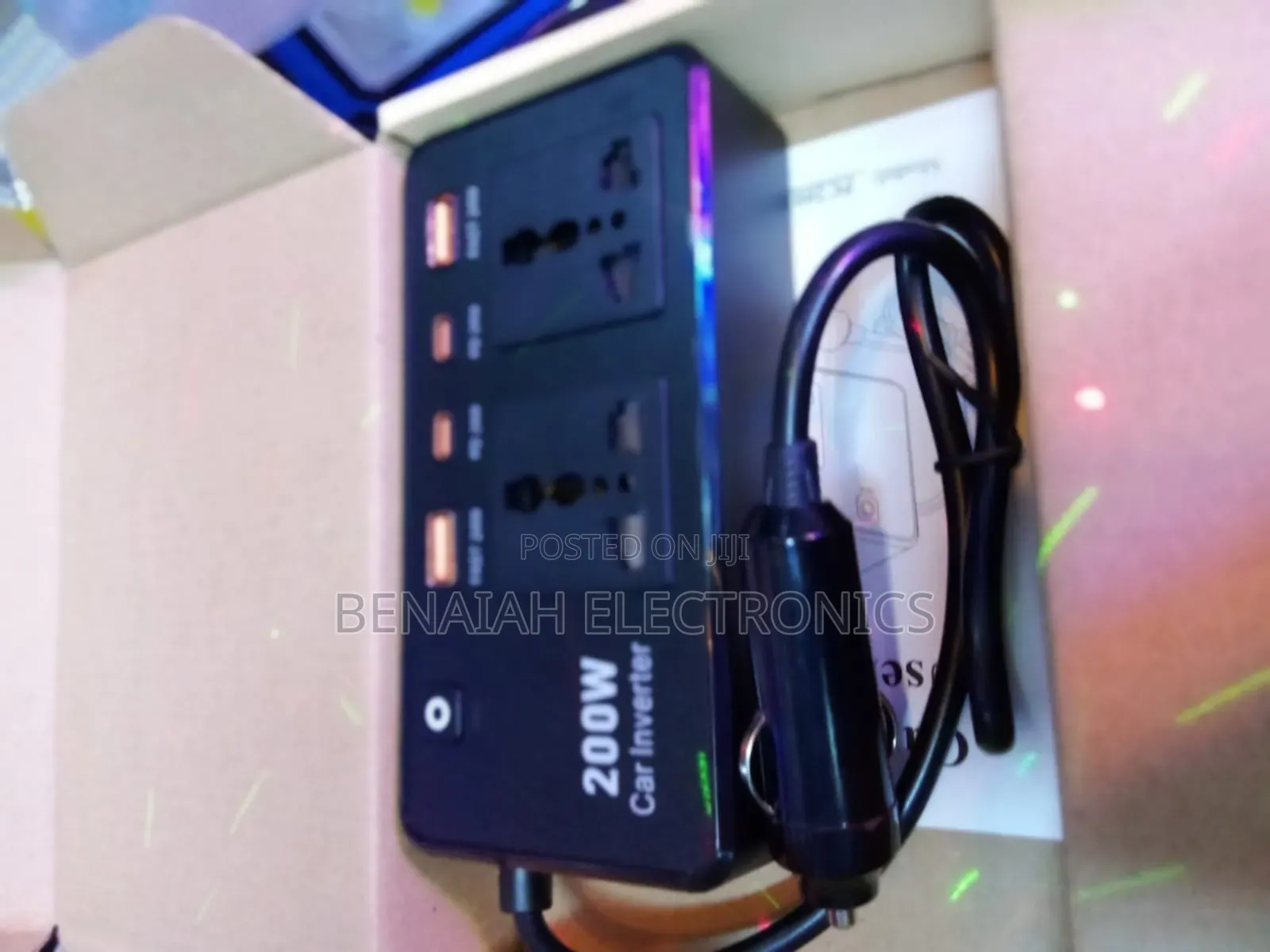 Universal Car Inverter DC to AC 200watts With Four Poots