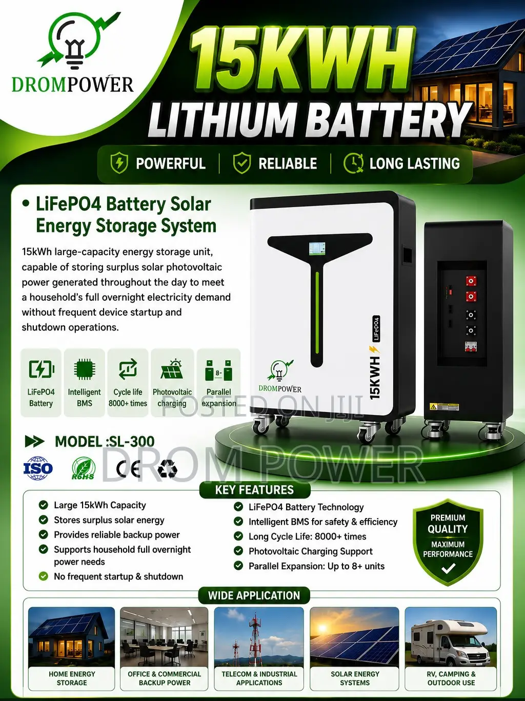 Lithium Battery 51.2v 300ah