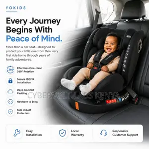 360° Rotating ISOFIX Baby Car Seat Newborn to 36KG Black
