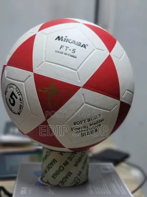 Red and White Mikasa Kids Football