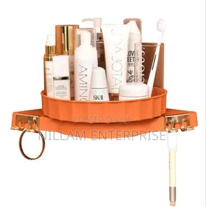 Rotating Triangle Bathroom Rack/ Cosmetic Organizer