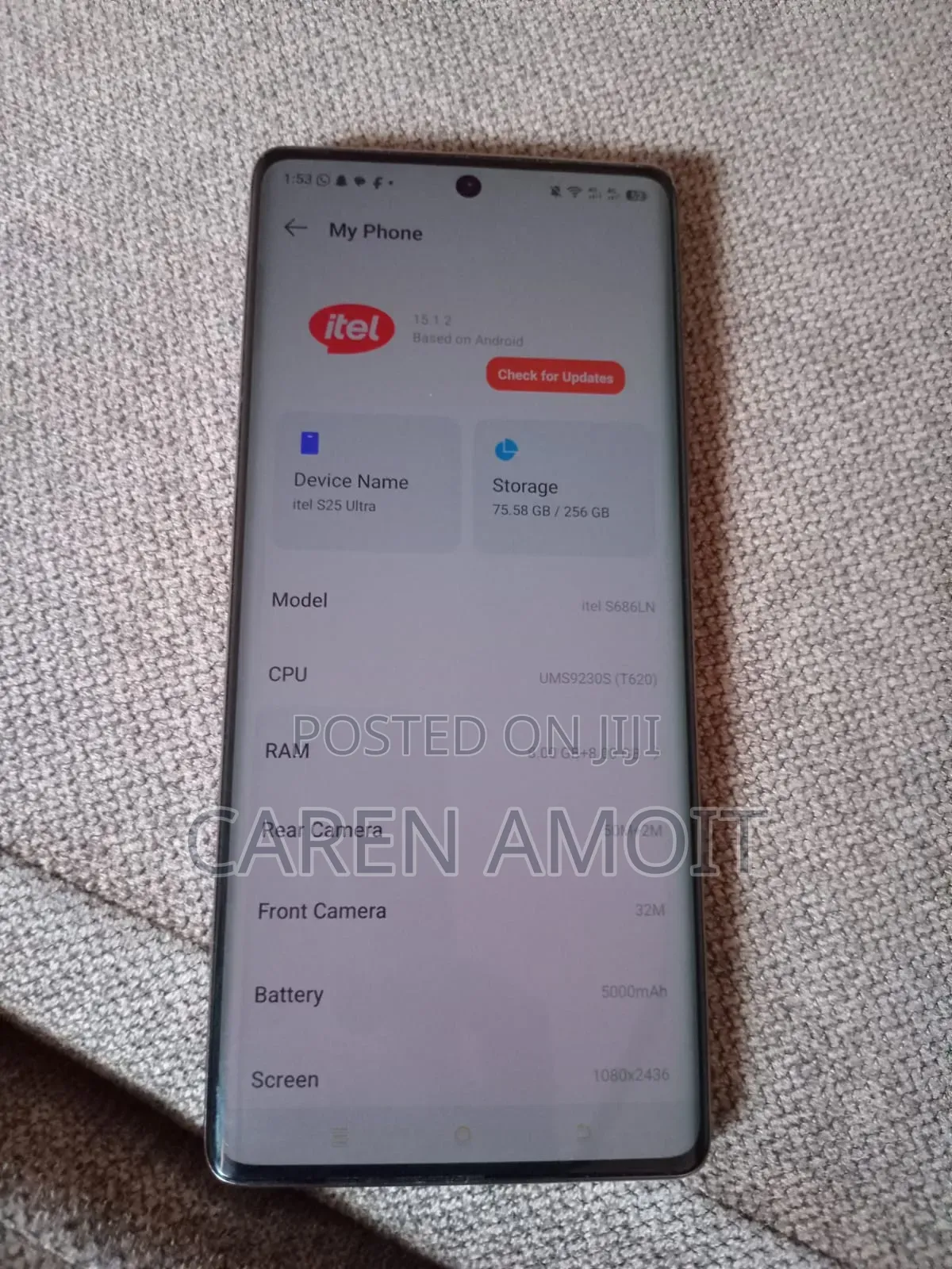 Itel S25 Ultra 256 GB Gray