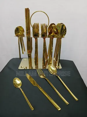 Luxury 36pcs Gold Cutlery Set