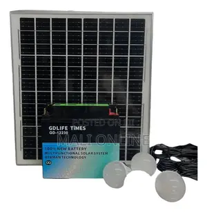 Solar Kit 14Ah Battery 3 Bulbs Off Grid Home Charging Inverter
