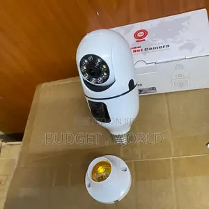 V380 Pro AI Smart Bulb Camera – Dual Lens Home Security System