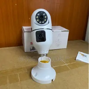 Wireless HD Dual Lens Bulb Camera With Two-Way Audio