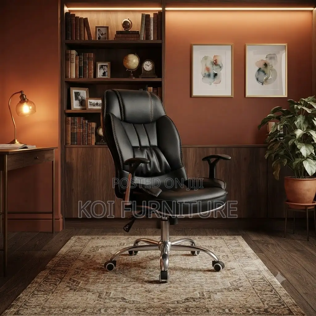 Office Chairs; Home Office Leather Recliner High Backrest Chair