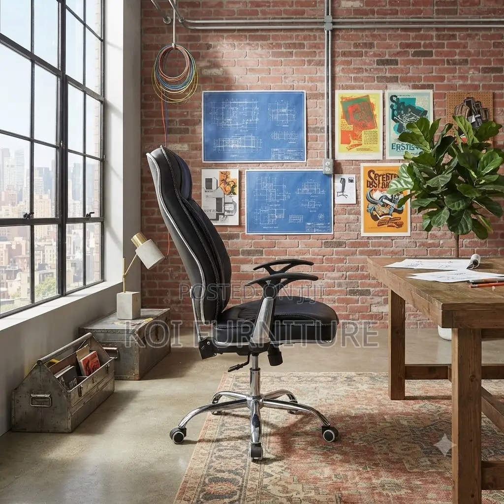 Office Chairs; Home Office Leather Recliner High Backrest Chair